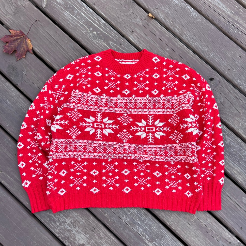 American Eagle Nordic Pattern Chunky Knit Sweater M